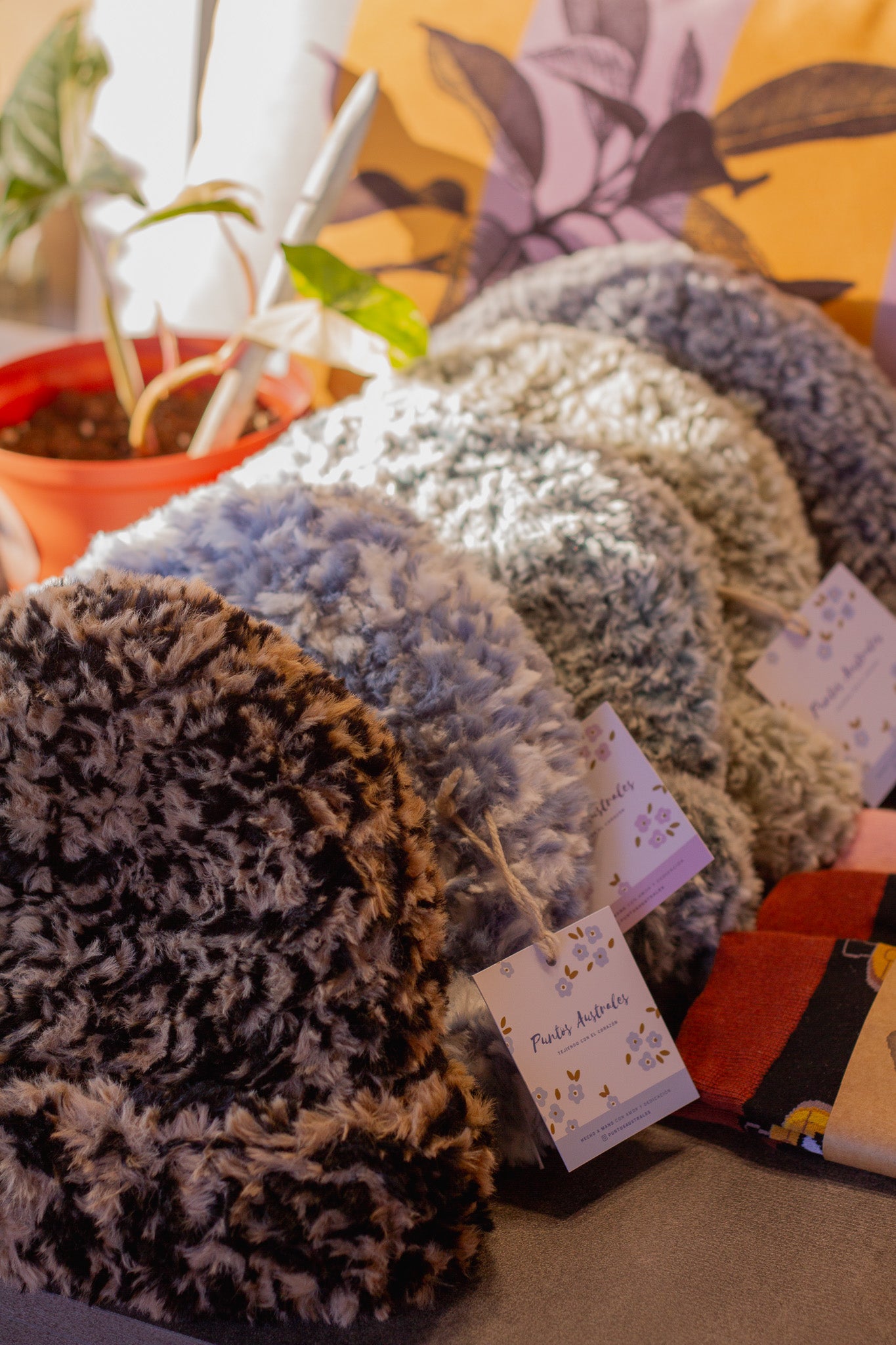 Gorro Peludo Tejido