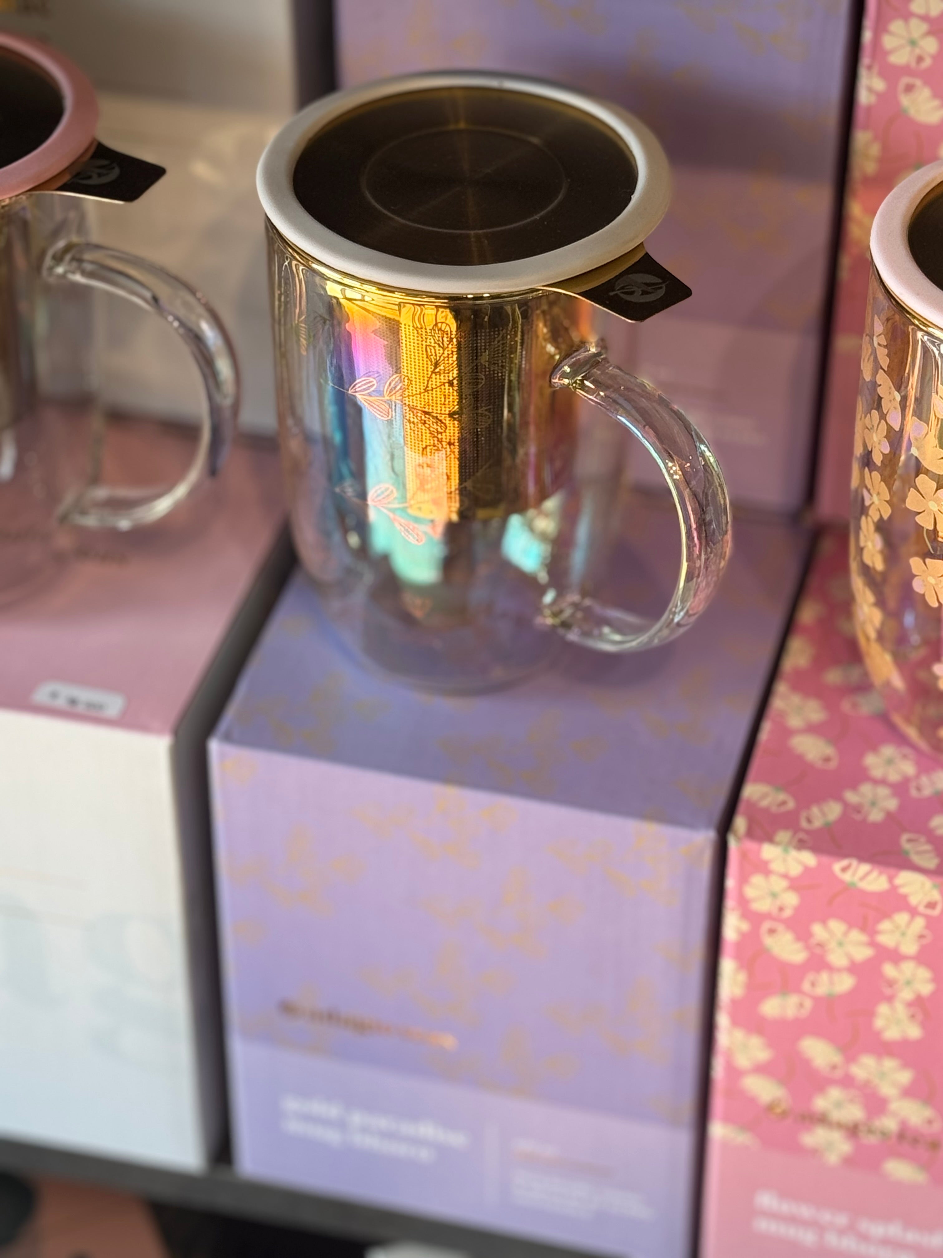 Tazas Doble Vidrio con Infusor 470 ml