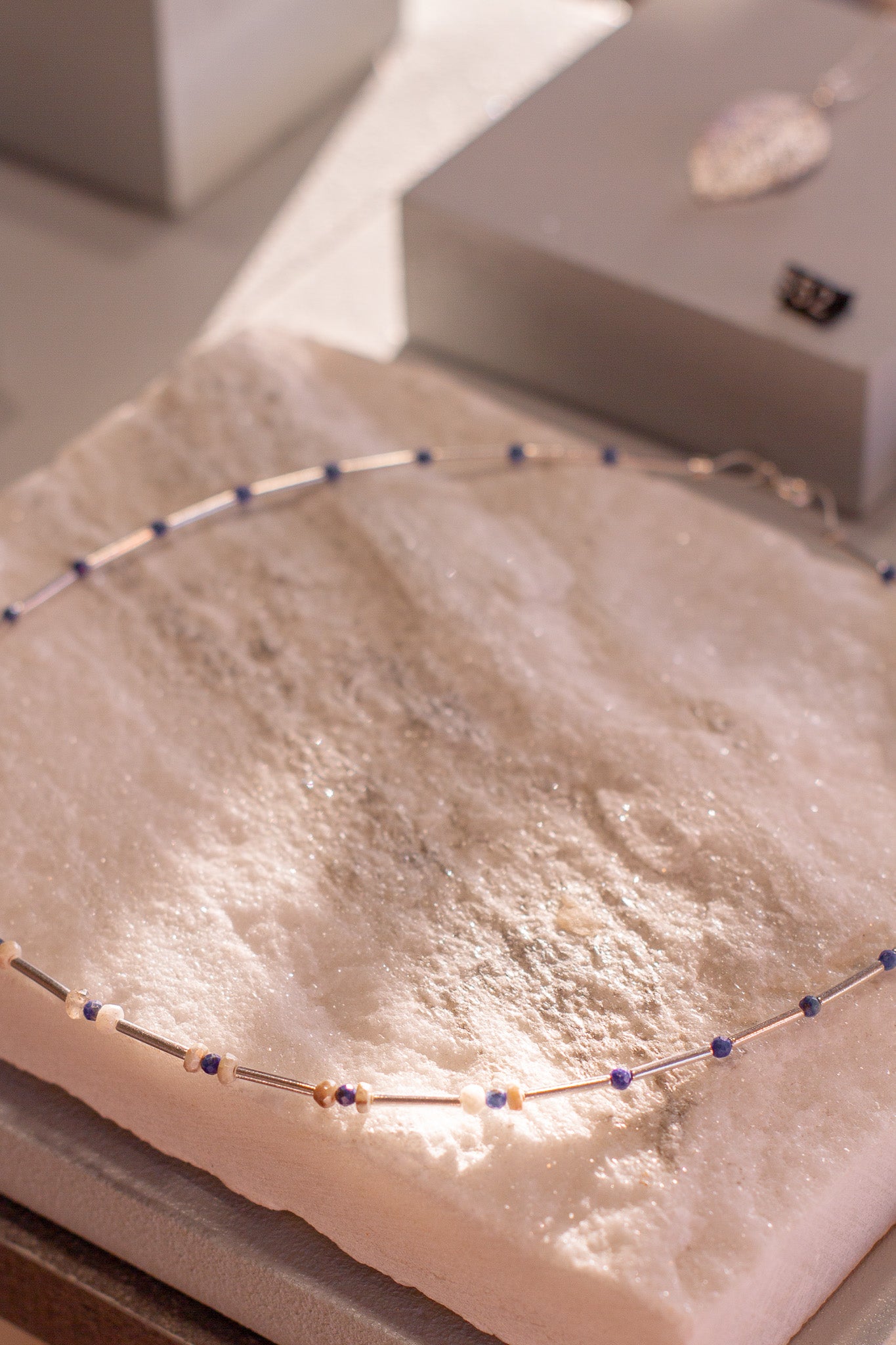 Choker Perlas Azules