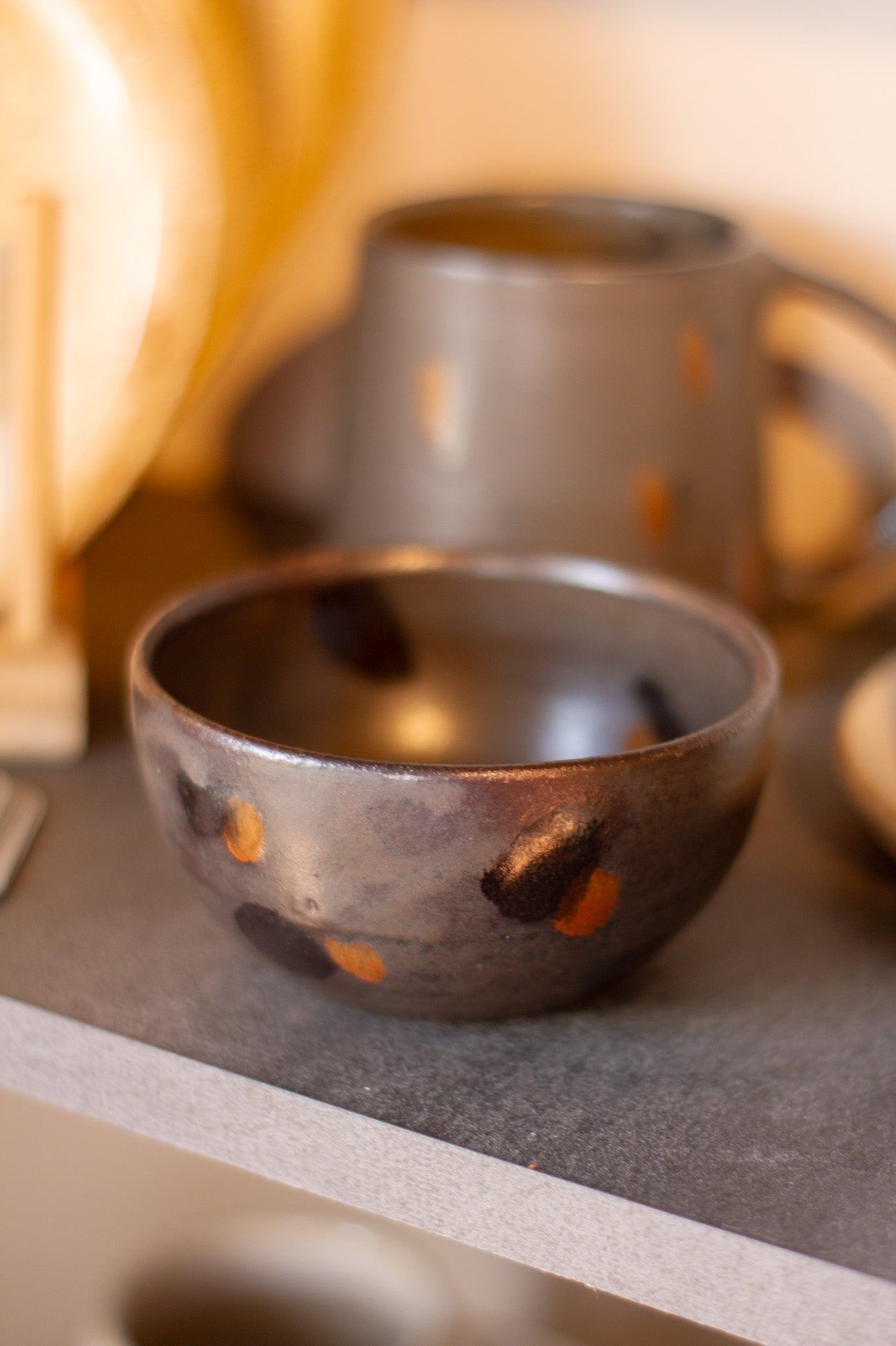 Bowl Pequeño de Cerámica Marrón Manchitas