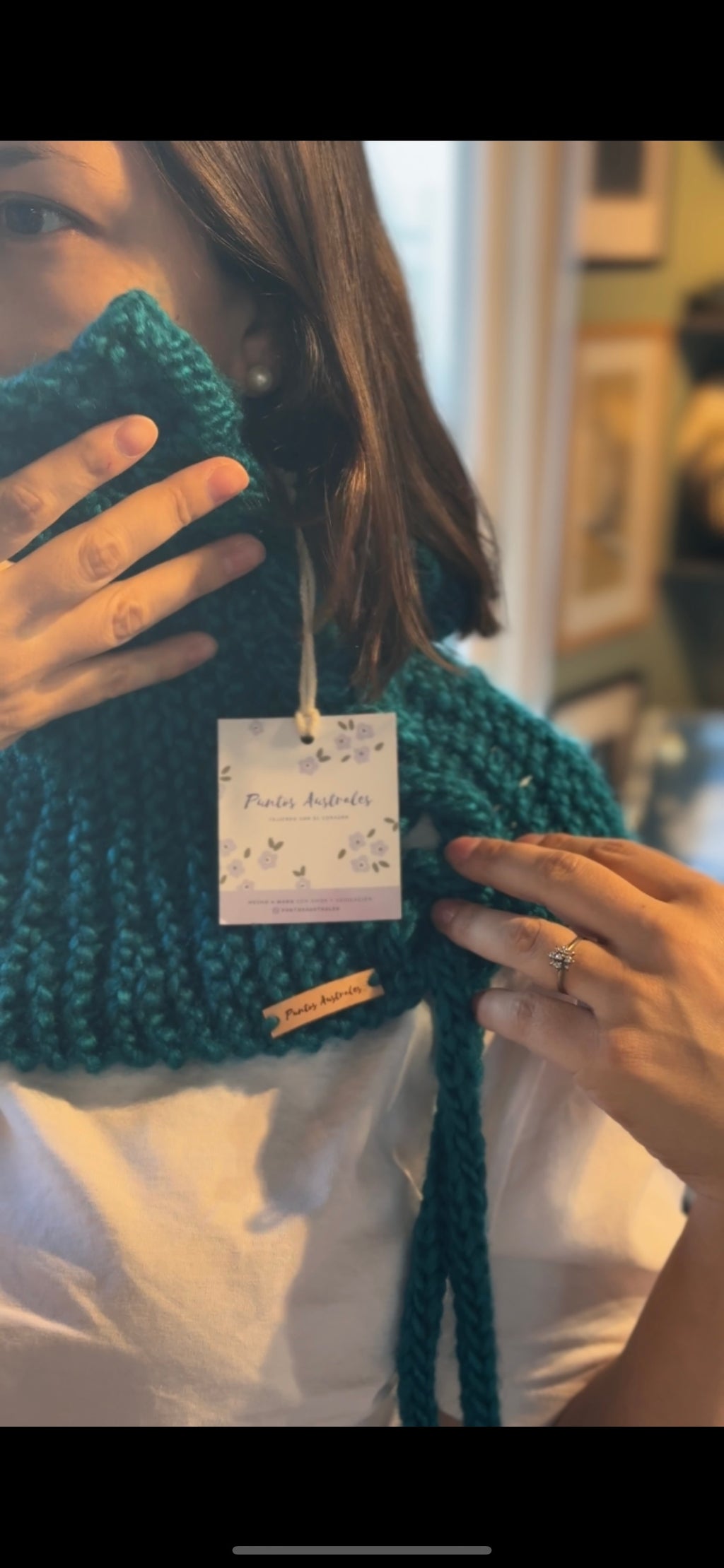 Cuello Tejido Turquesa