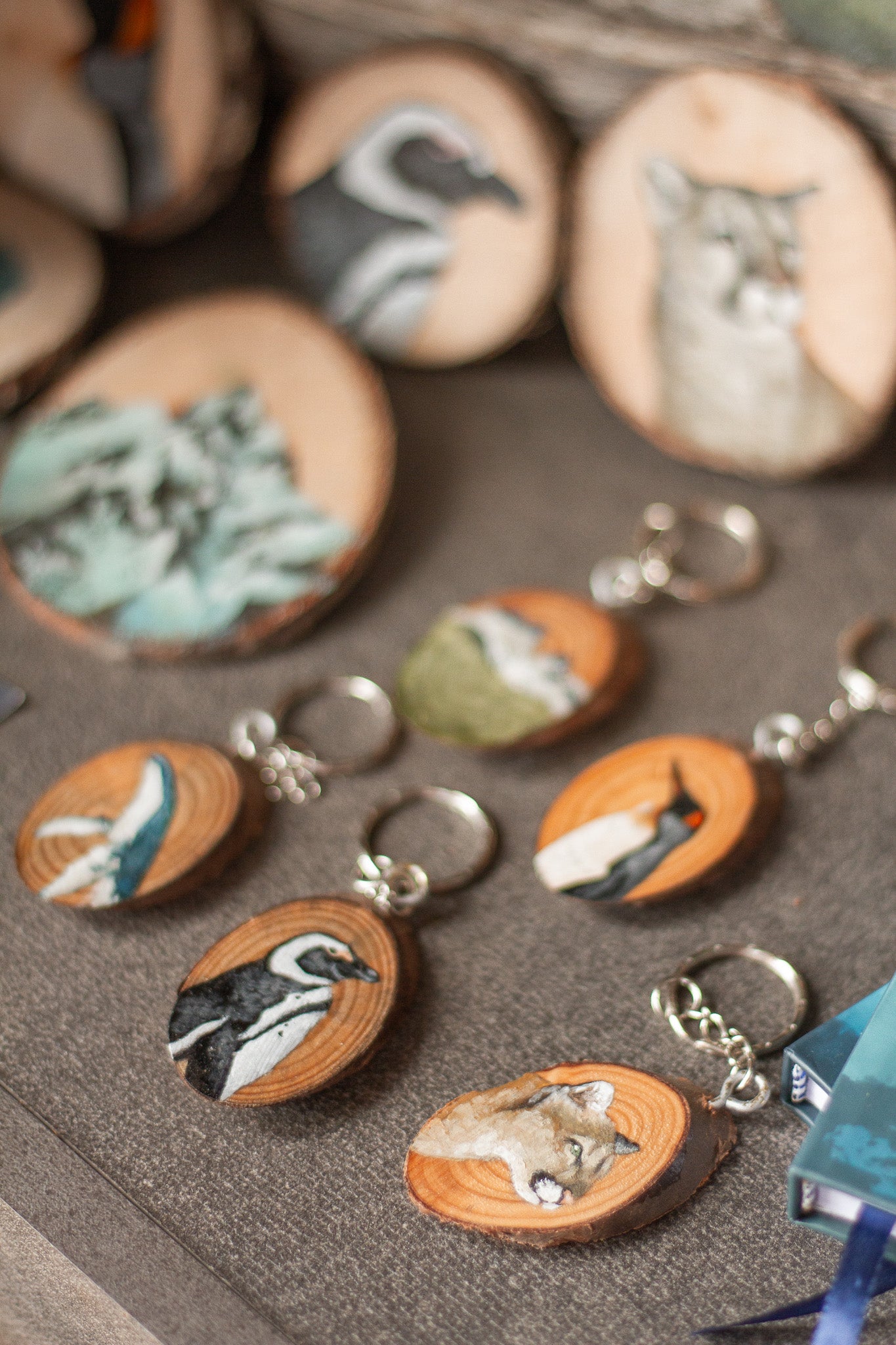 Llaveros de Madera Ilustrados