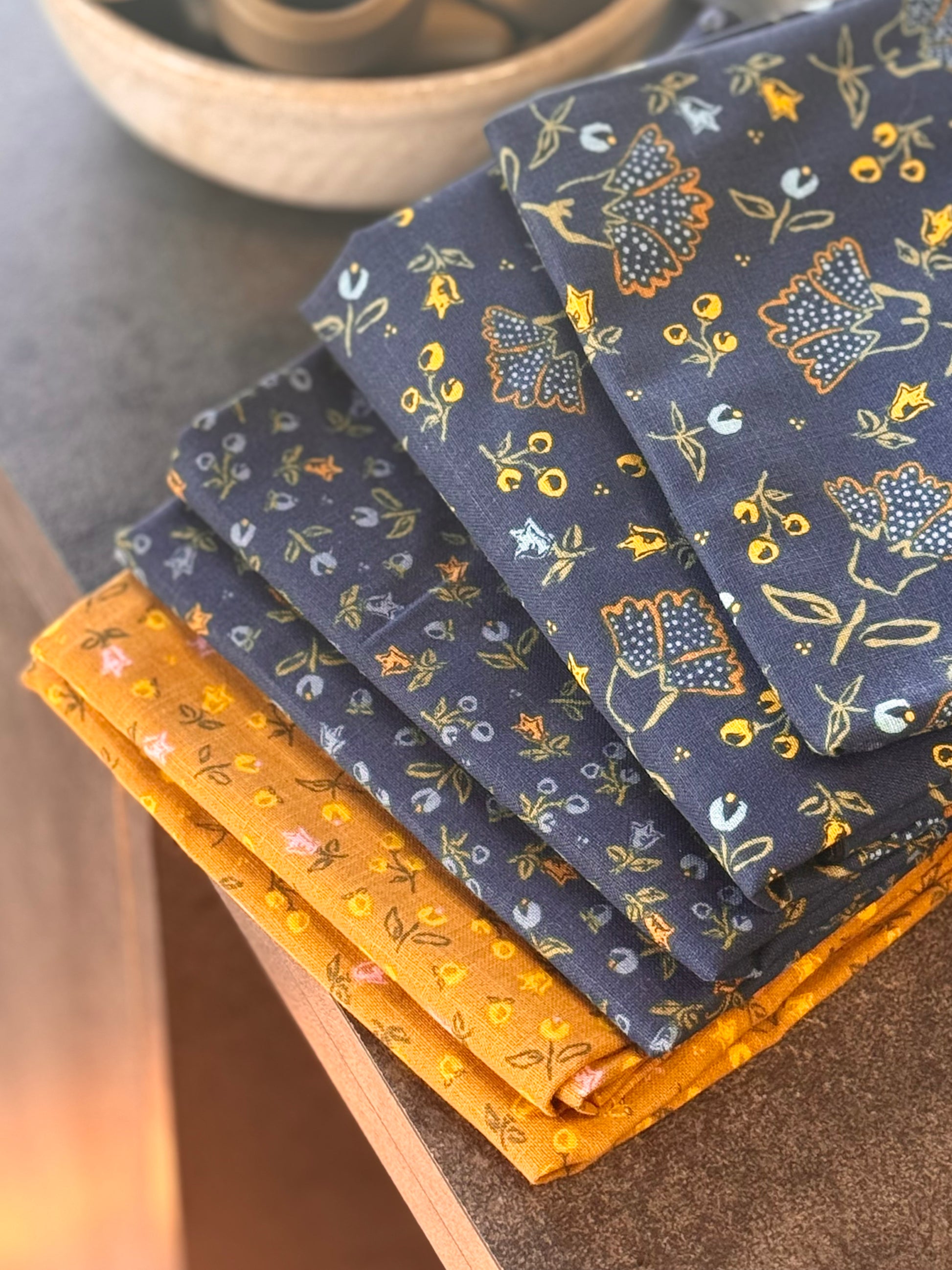 Funda Cojín Flores Azules