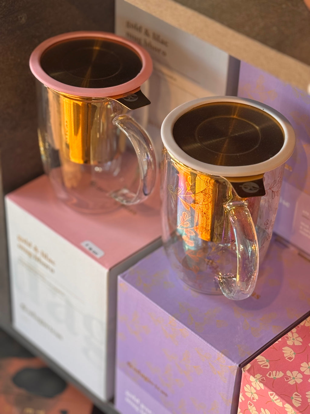 Tazas Doble Vidrio con Infusor 470 ml