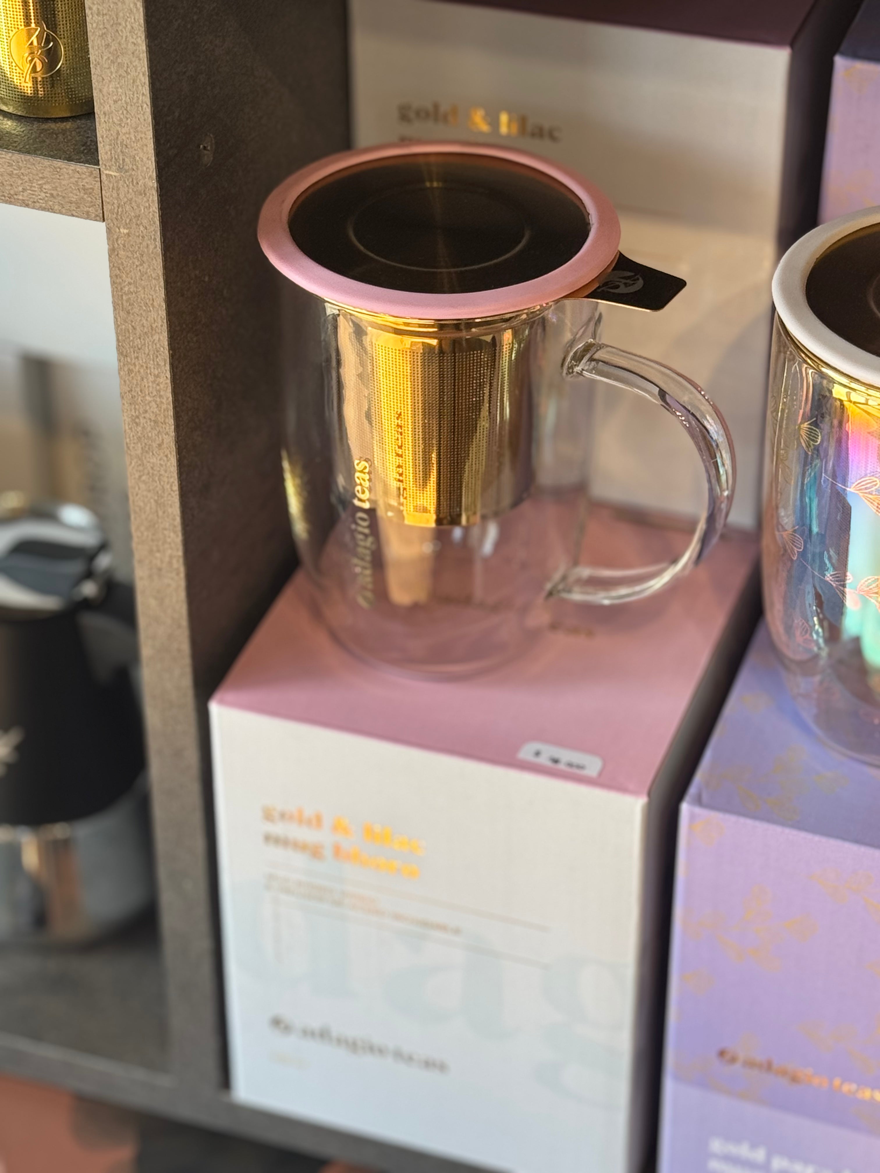 Tazas Doble Vidrio con Infusor 470 ml