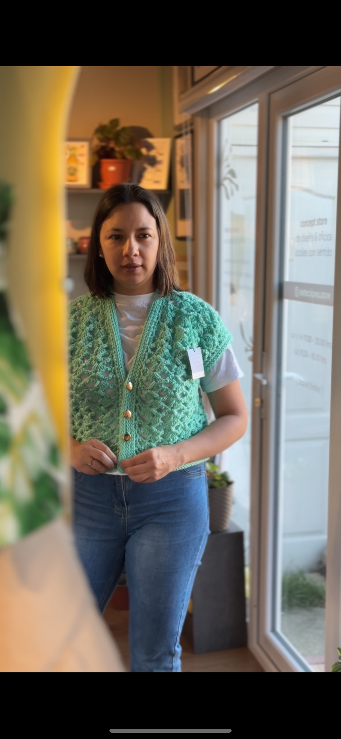 Chaleco Turquesa • Tejido