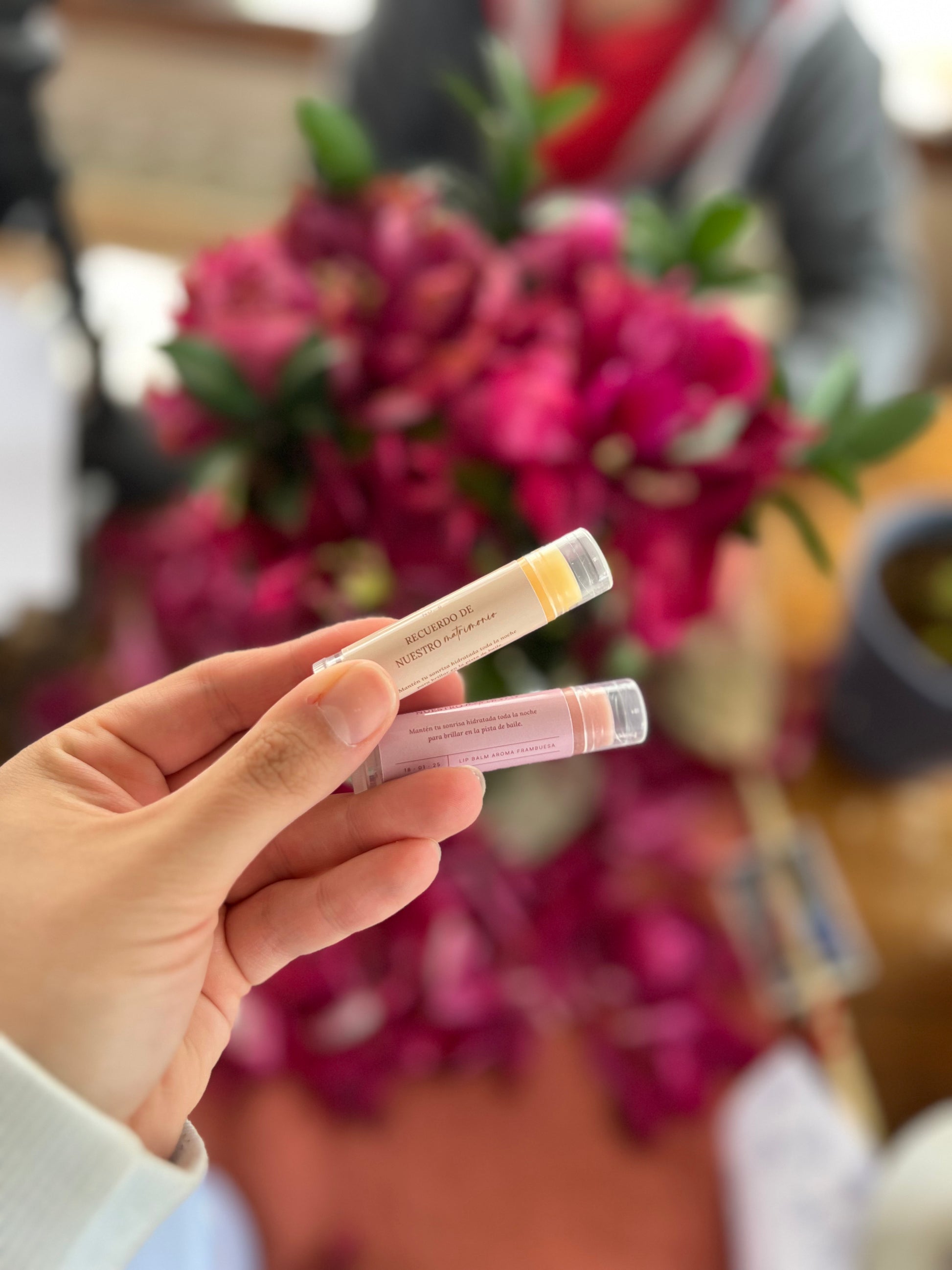Bálsamos Labiales Personalizados para Matrimonio