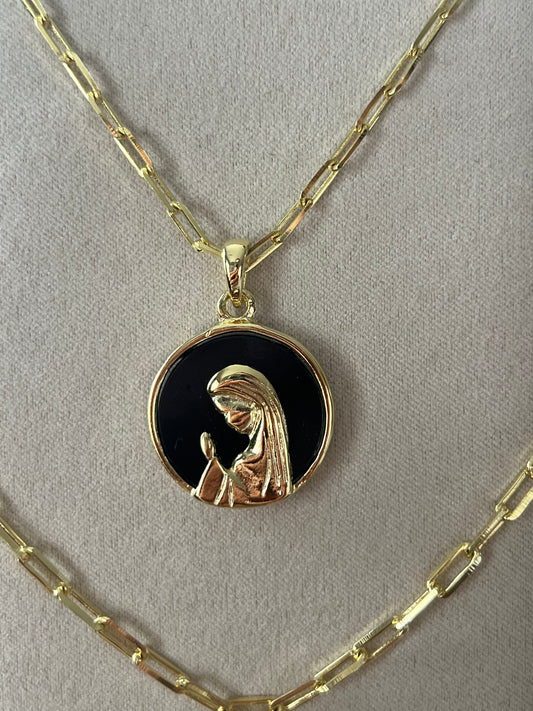 Collar Virgen Nacar Oro