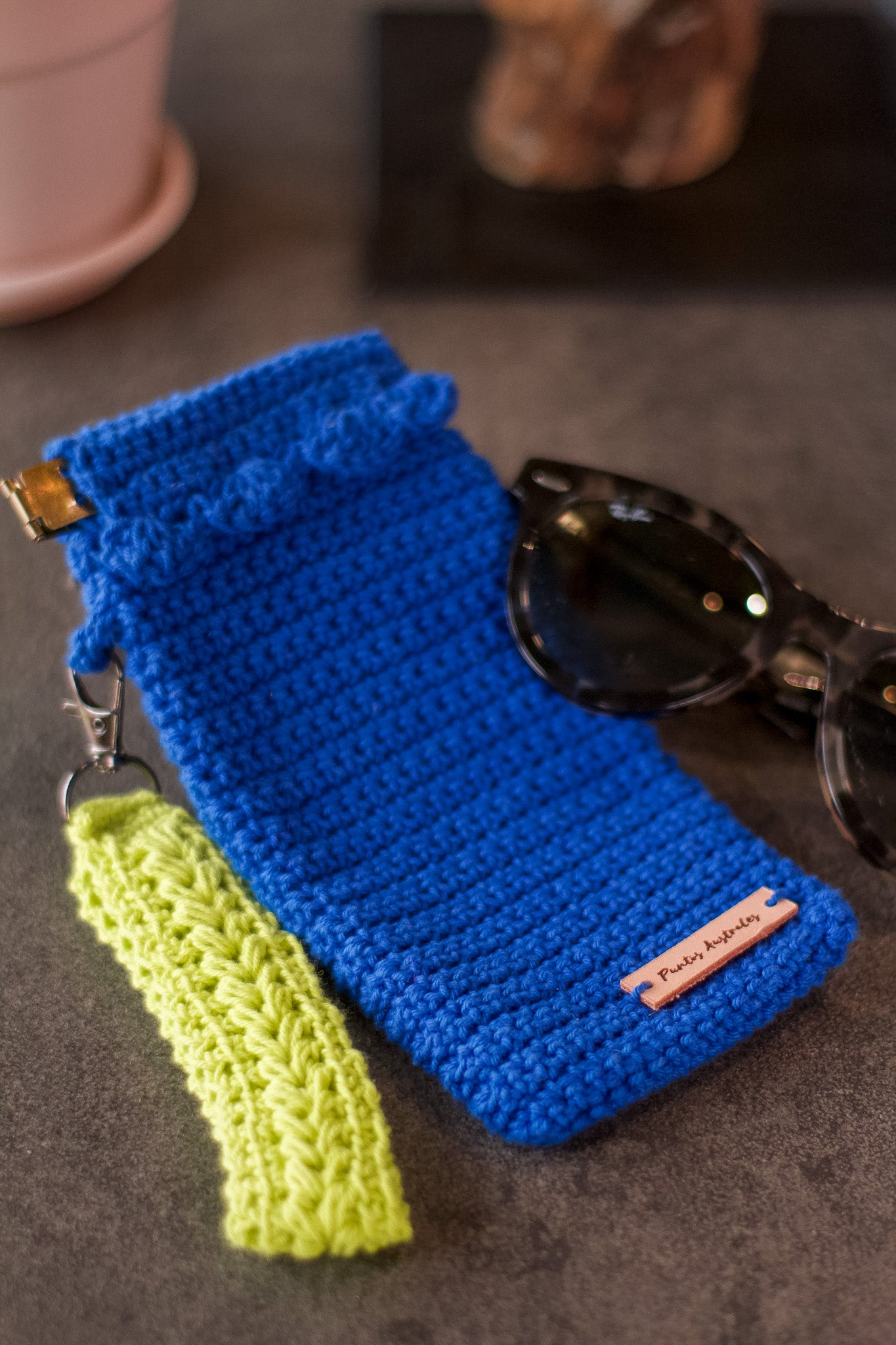 Porta Lentes Azul • Tejido